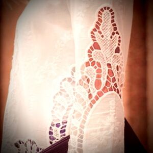 Cynthia Rowley Lace Sleeve Top